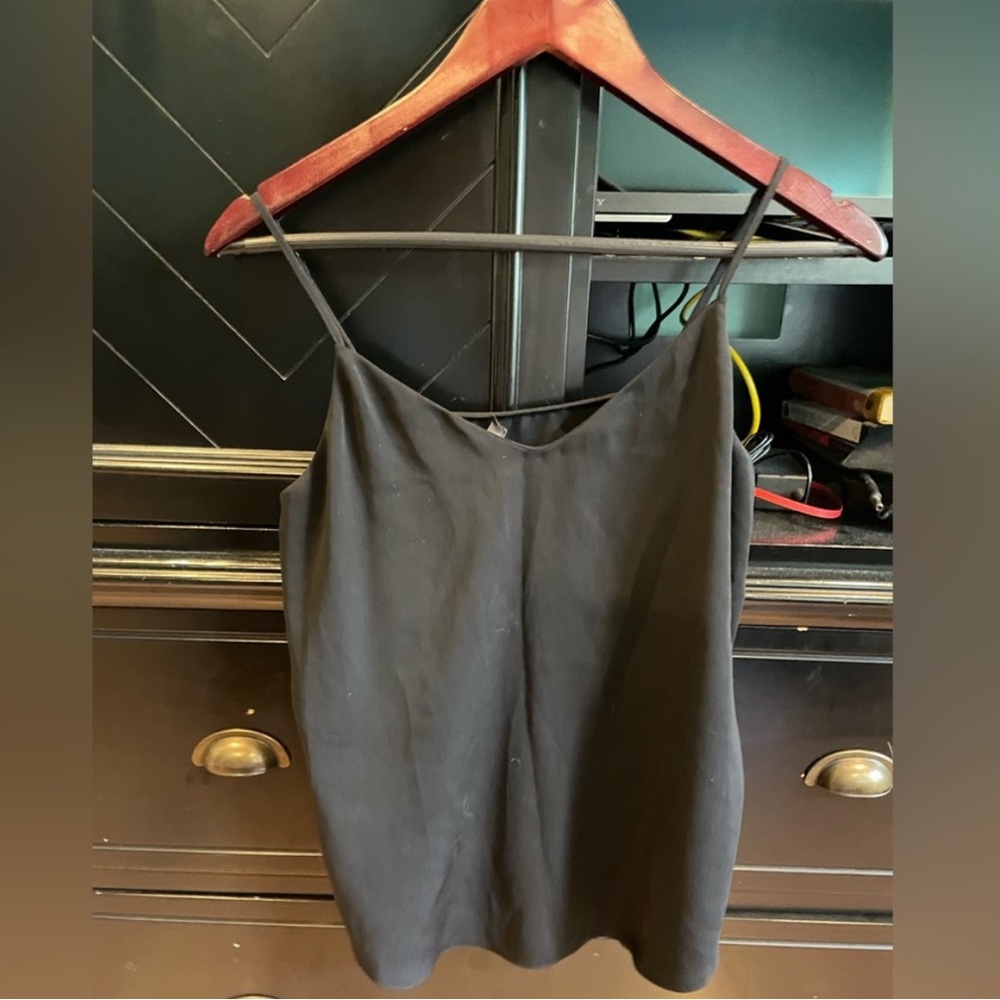 J crew black polyester tank size 2